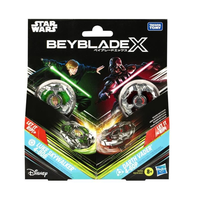 Beyblade X and Star Wars, Collab Luke Skywalker 4-80B vs. Darth Vader