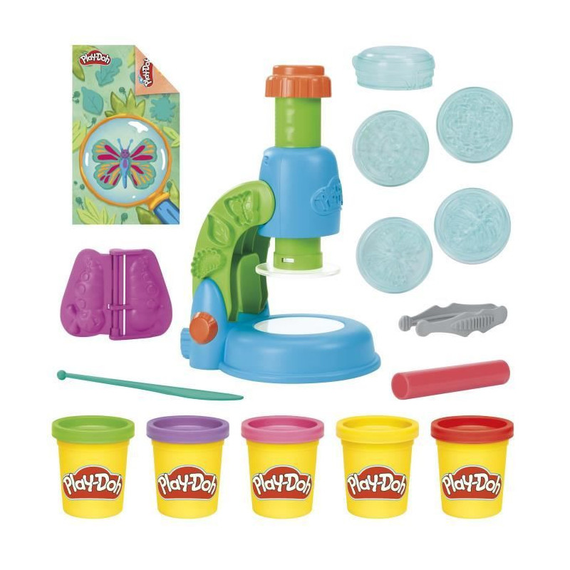 Play-Doh My Little Microscope, modeling clay, 9 accessories and 5 colo