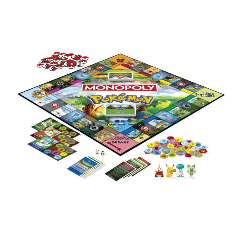 Pokémon Monopoly, board game, 2 to 4 players, games for children and
