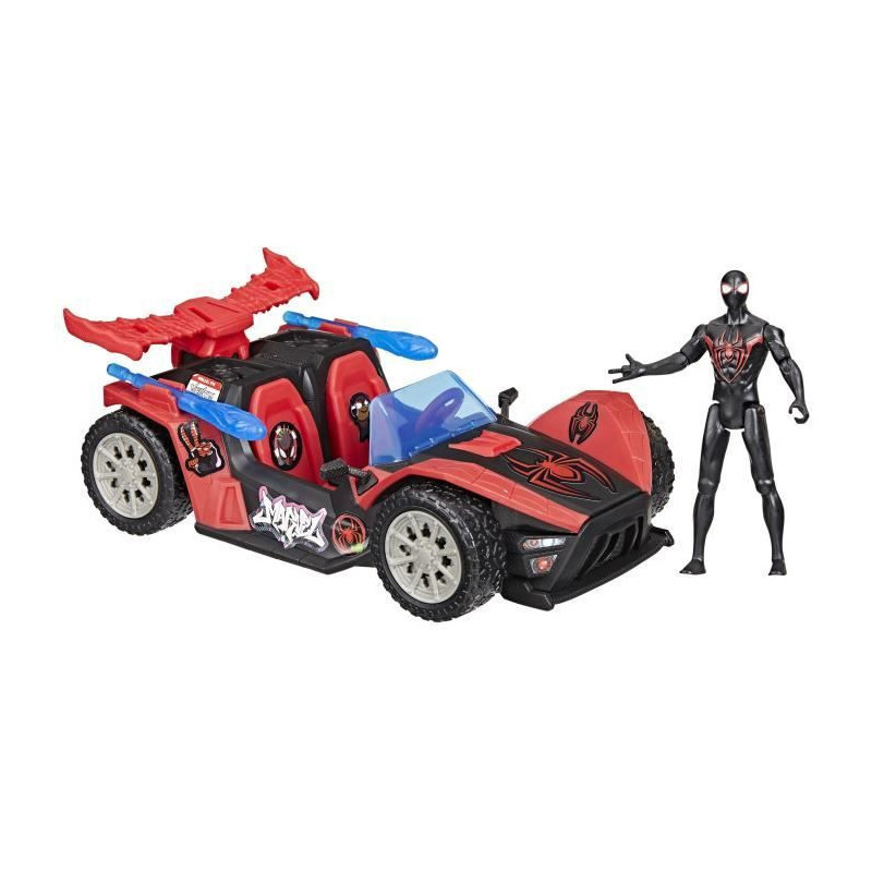 Miles Morales Remix Race Car Figure, Figure and Car, Ages 4+, Marvel S