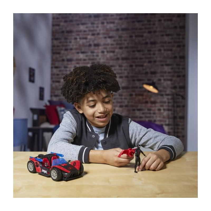 Miles Morales Remix Race Car Figure, Figure and Car, Ages 4+, Marvel S