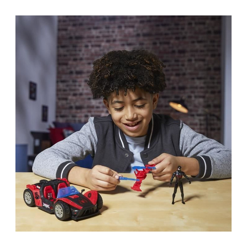 Miles Morales Remix Race Car Figure, Figure and Car, Ages 4+, Marvel S