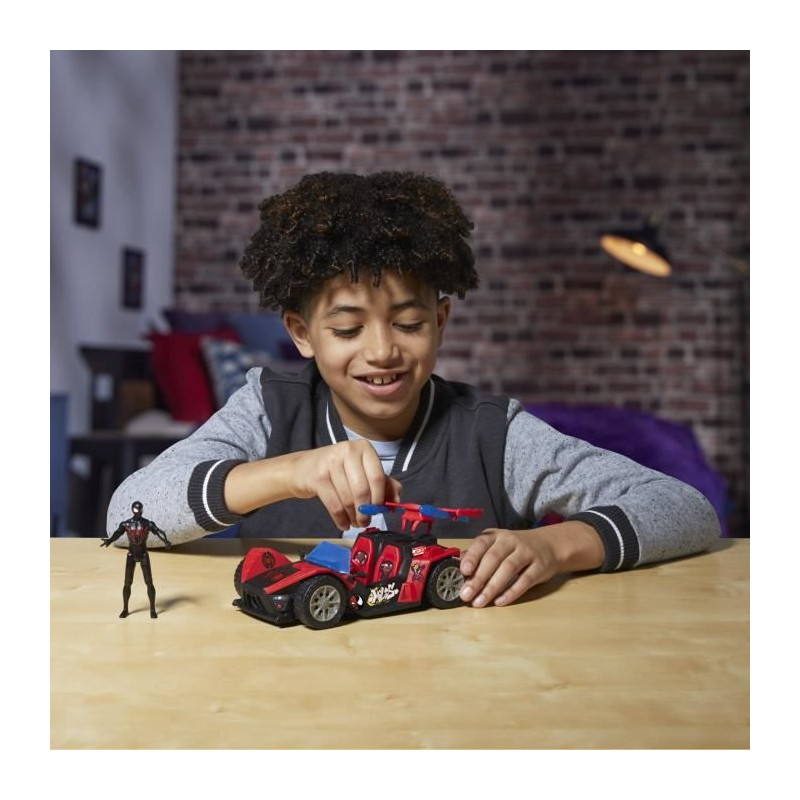Miles Morales Remix Race Car Figure, Figure and Car, Ages 4+, Marvel S