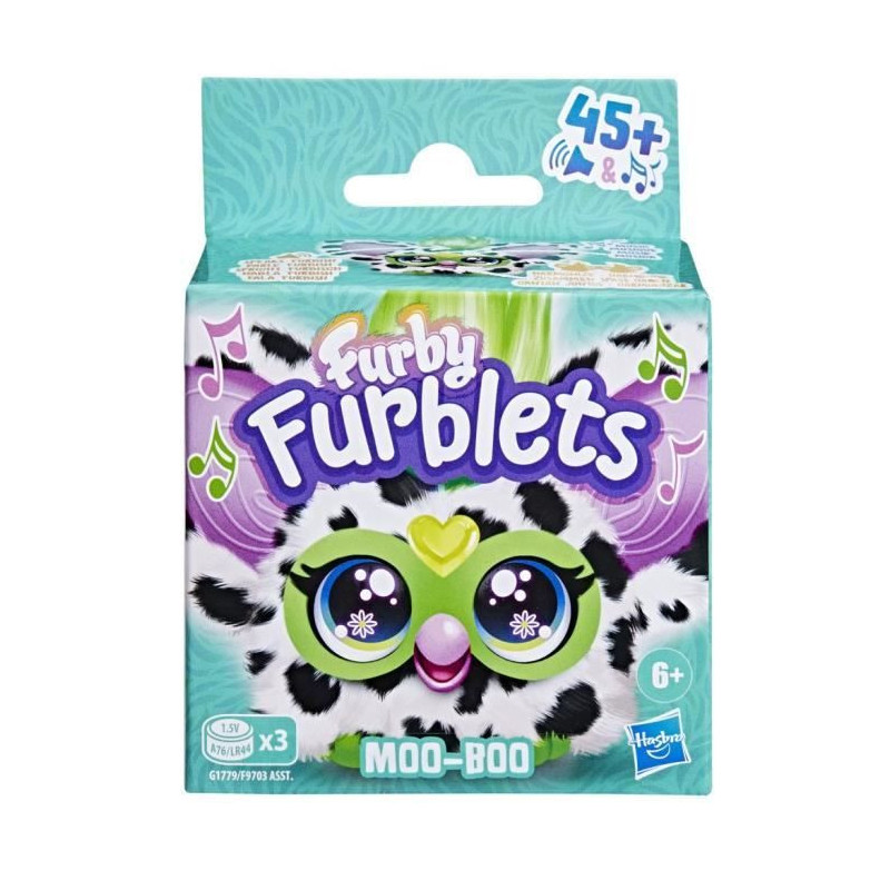 Furby Furblets Moo-Boo, Mini Electronic Plush for Girls and Boys, 45+