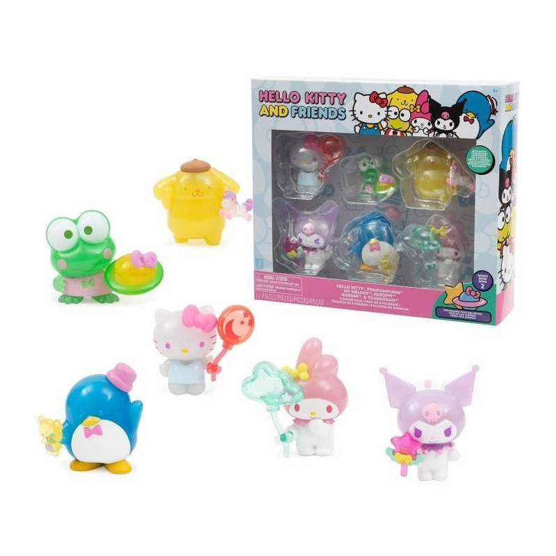 Box of 6 figurines - GPTOYS - HELLO KITTY - HKT11 - Collection - 5 cm