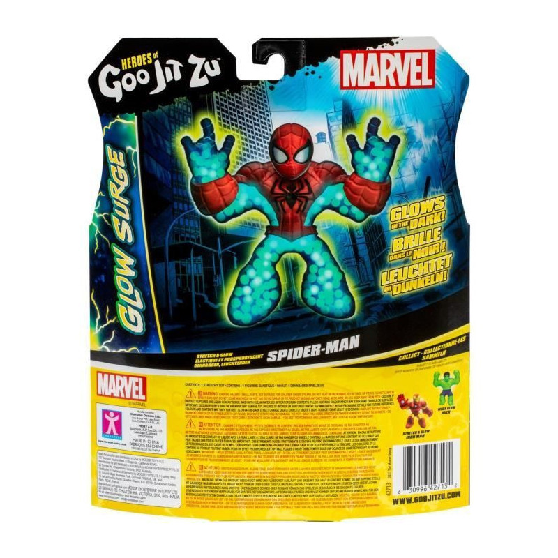 Spiderman Glow Surge 11cm - HERoeS OF GOO JIT ZU - MARVEL - Luminous a
