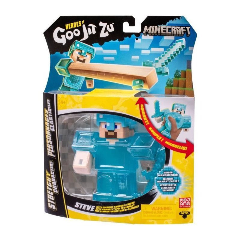 Stretchy Figure - GOO JIT ZU - Minecraft Steve - 11 cm - Elastic Textu