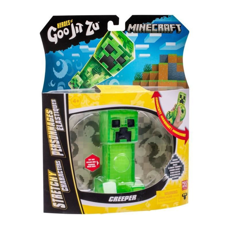 Stretchy Figure - GOO JIT ZU - Minecraft Creeper - 11 cm - Elastic Tex