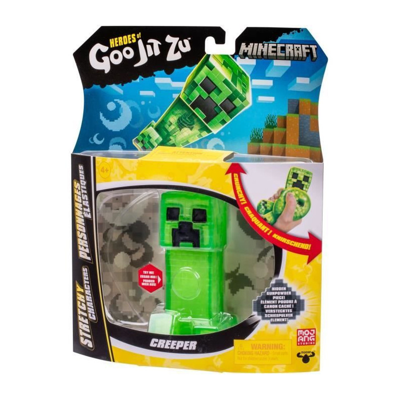 Stretchy Figure - GOO JIT ZU - Minecraft Creeper - 11 cm - Elastic Tex