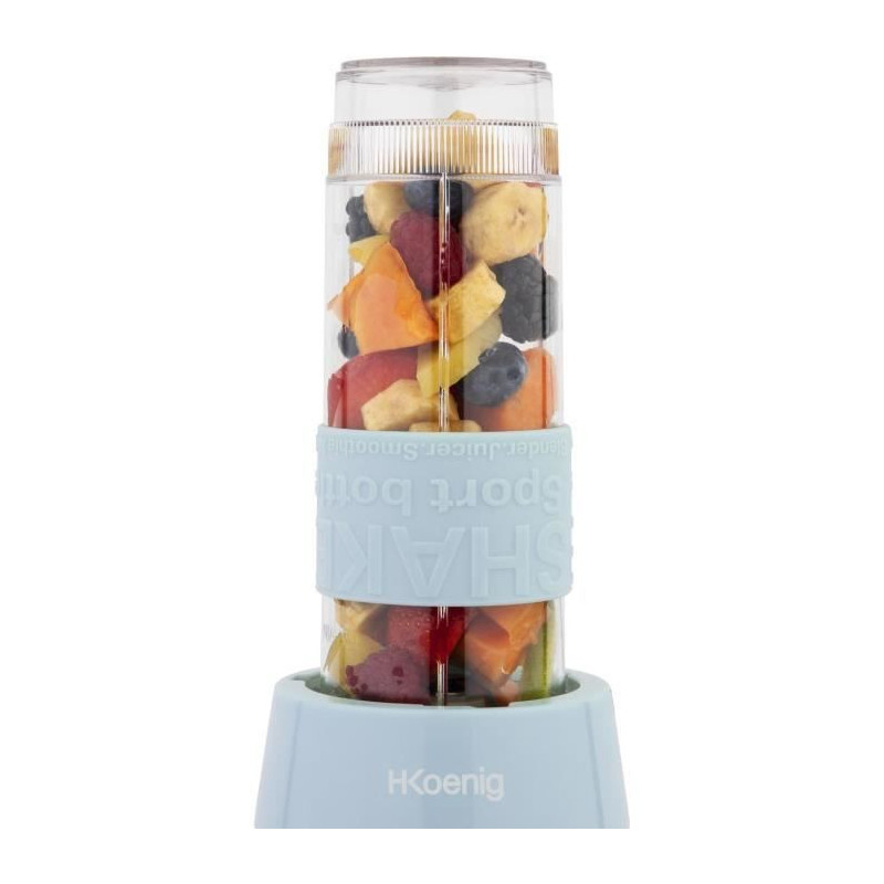 Mini blender - SMOO16 - 300 W - 570 mL - Pastel blue - 2 flasks includ