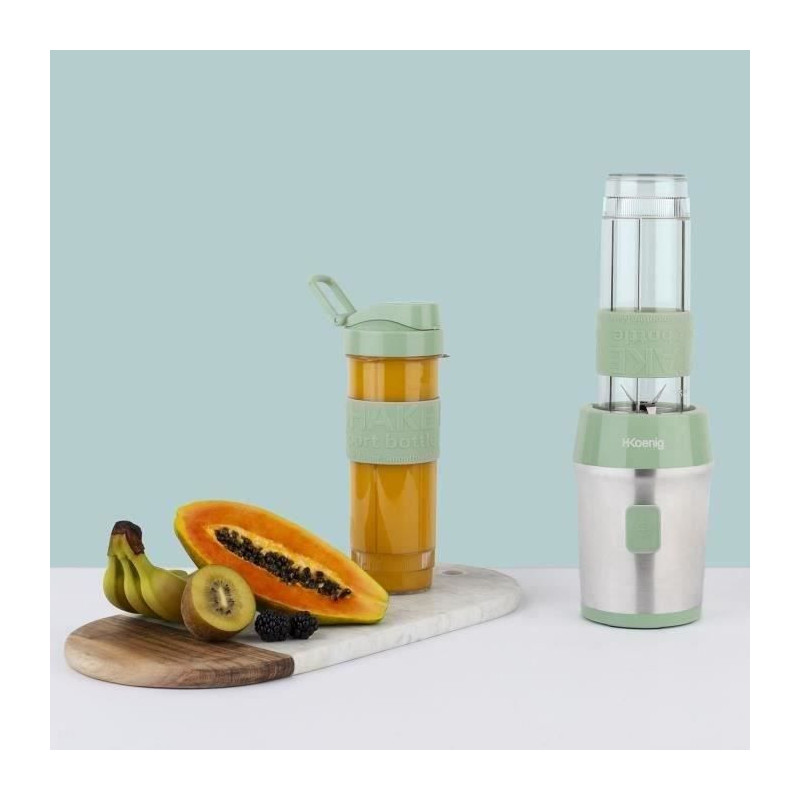 Mini blender - SMOO18 - 300 W - 570 mL - Pastel green - 2 bottles incl