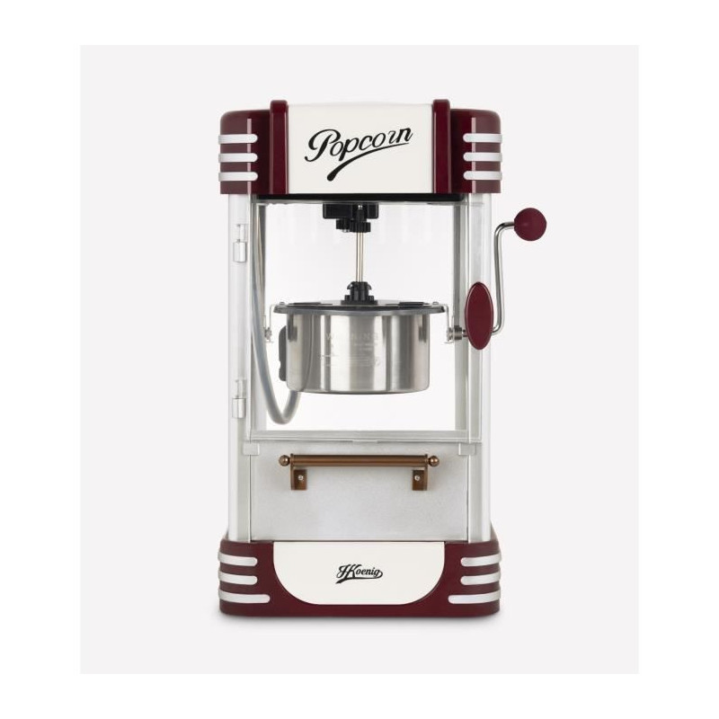 Popcorn machine - HKoeNIG - Retro design - Capacity 50g - Interior lig