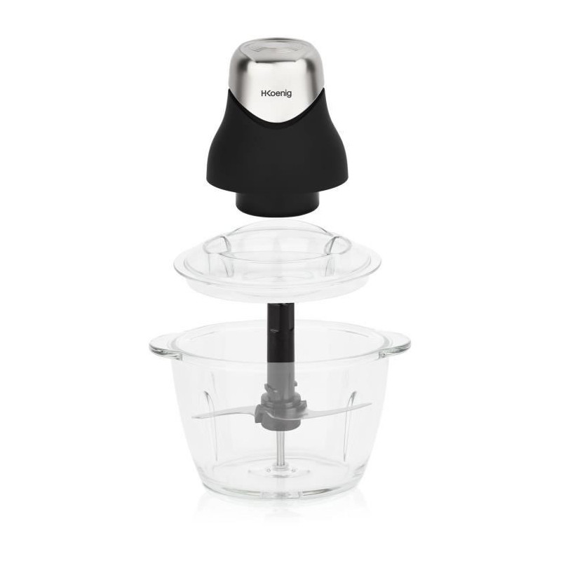 Mini electric chopper - H.Koenig - LEO8 - 320 W - 1 L glass bowl - Sta