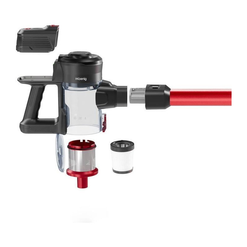 H.Koenig UP600 - Broom vacuum - Autonomy: 35 min - 22.2 V - 2 speeds -