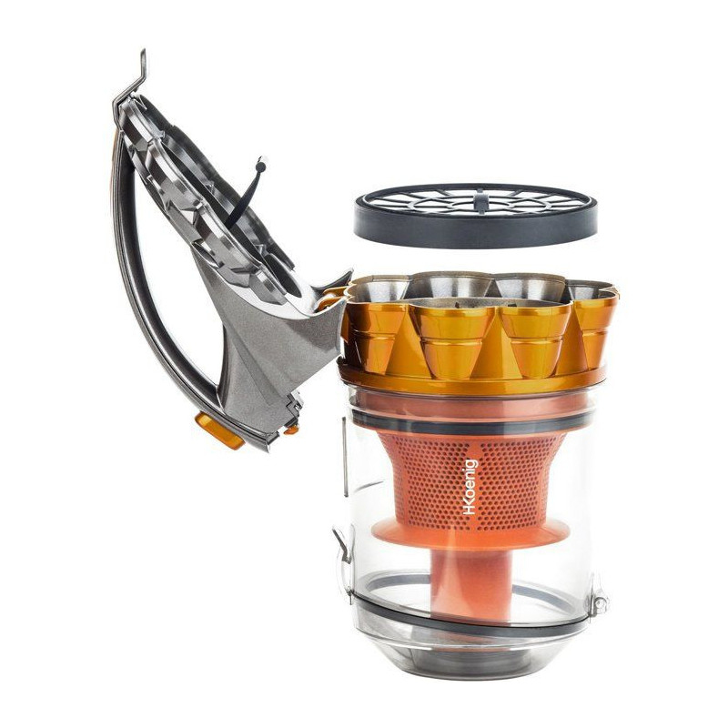 HKoeNIG Compact + bagless multicyclonic vacuum cleaner - Aluminum tele