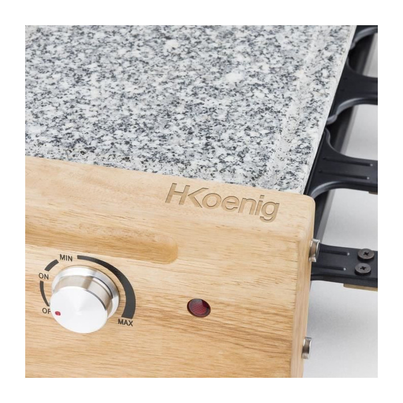 HKoeNIG raclette/grill appliance - 8 people - Wooden design - Cooking