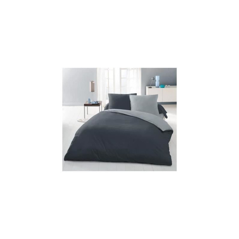 Duvet cover set for 2 people - 220x240 cm - 100% Cotton - Two-tone lig
