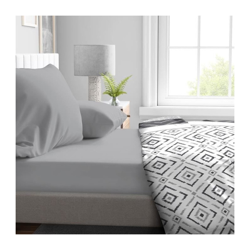 Fitted Sheet - HOME LINGE PASSION - HP71761 - 90 x 190 cm + 30 cm bonn