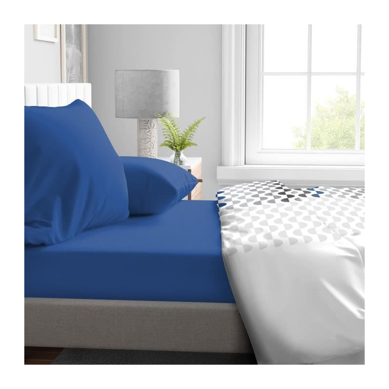 Fitted sheet - HOME LINGE PASSION - HP71775 - 180 x 200 cm + 30 cm bon