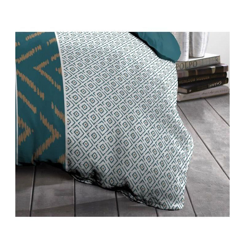 Ethno 220x240cm microfiber duvet set and 2 pillowcases 63x63cm Duck bl