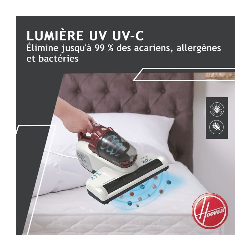 HOOVER MBC500 Special Hand Vacuum - 500W - 300 ml - Burgundy White