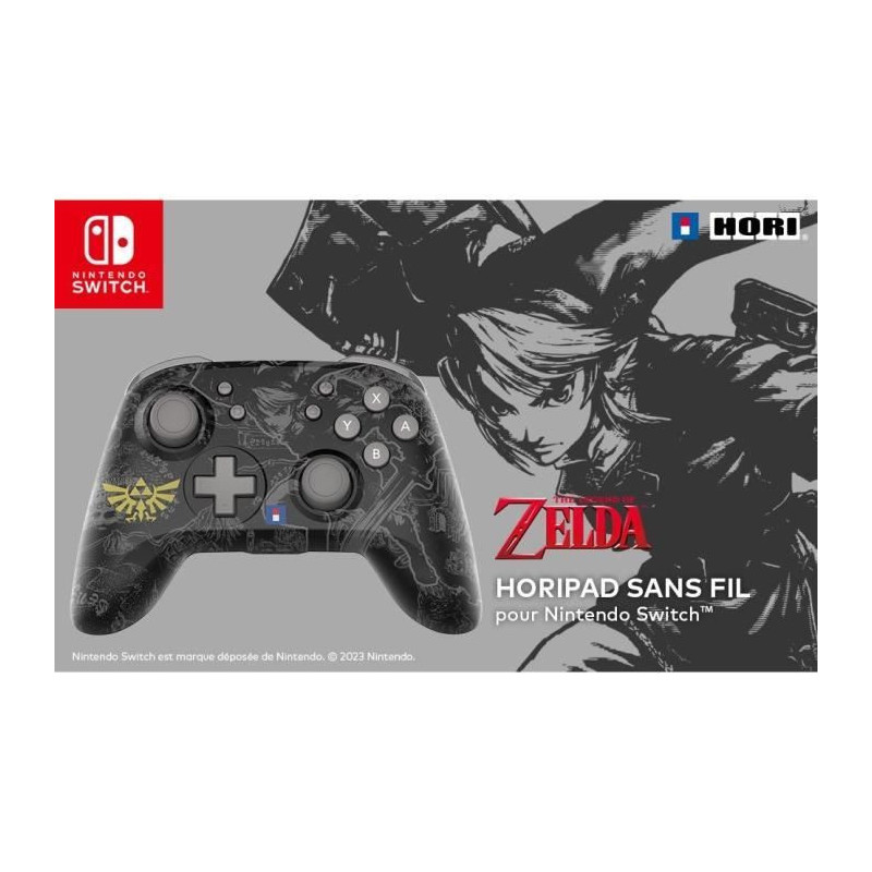Gamepad - HORI - Zelda - Wireless - Multicolor - 15h battery life