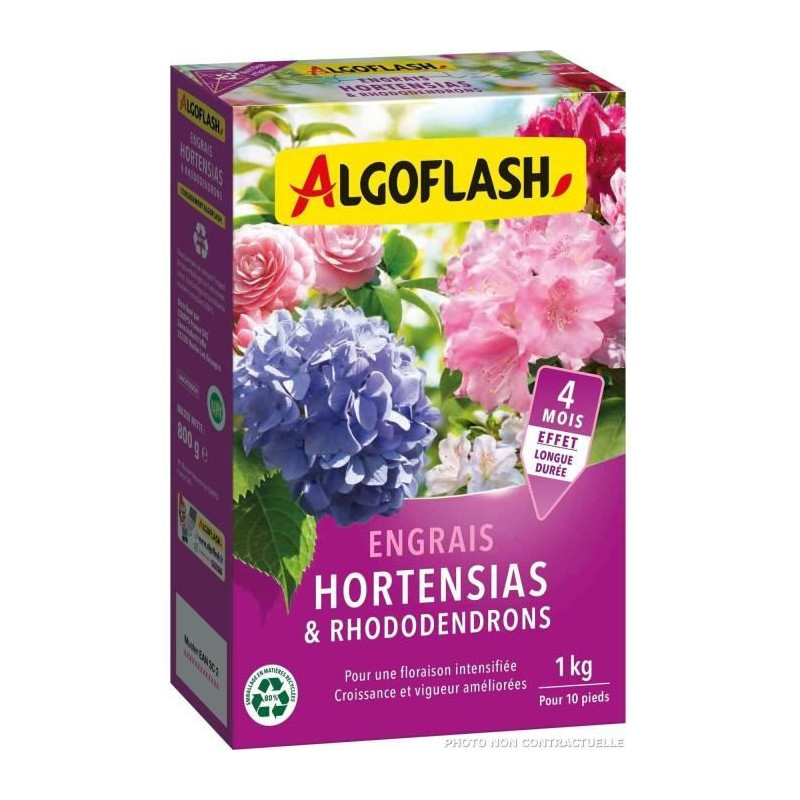 Hortensias and rhododendrons fertilizers - Algoflash Naturasol - 1 kg