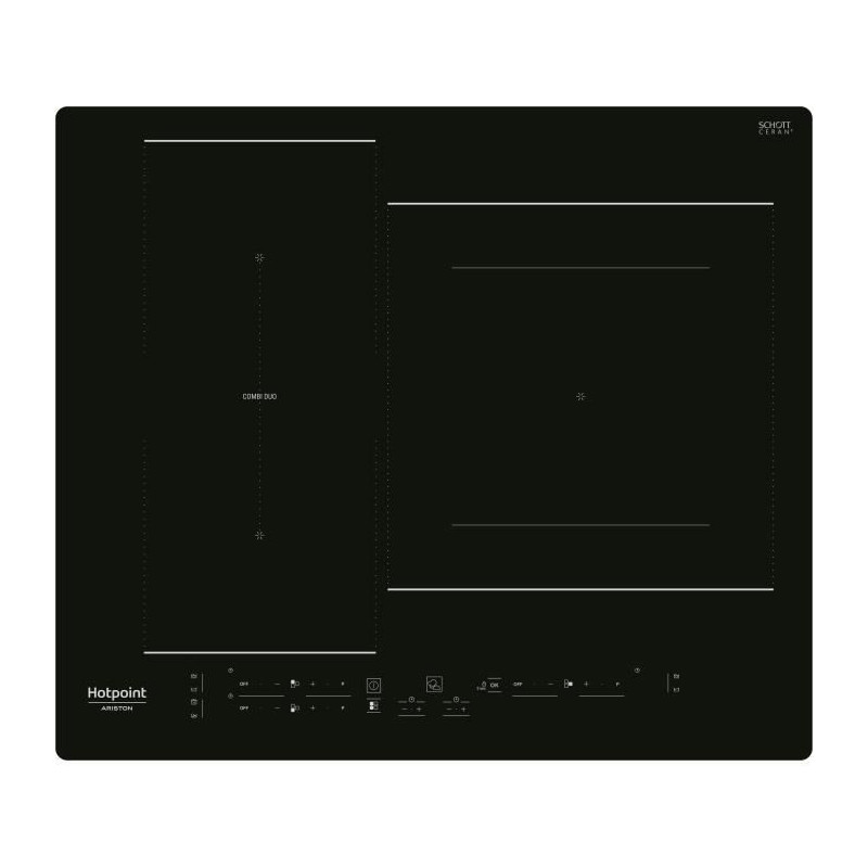HOTPOINT HB2760BNE - Induction hob - 3 zones - 7200W total - L 59 cmX