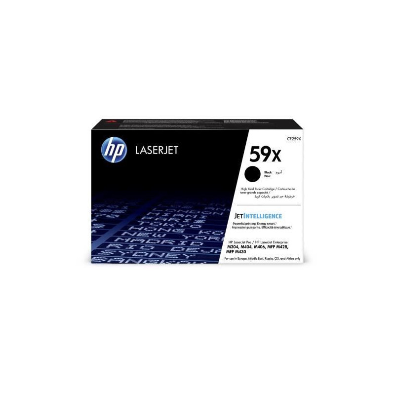 HP 59X Toner Cartridge - Black - Laser - High Yield - 10,000 Pages