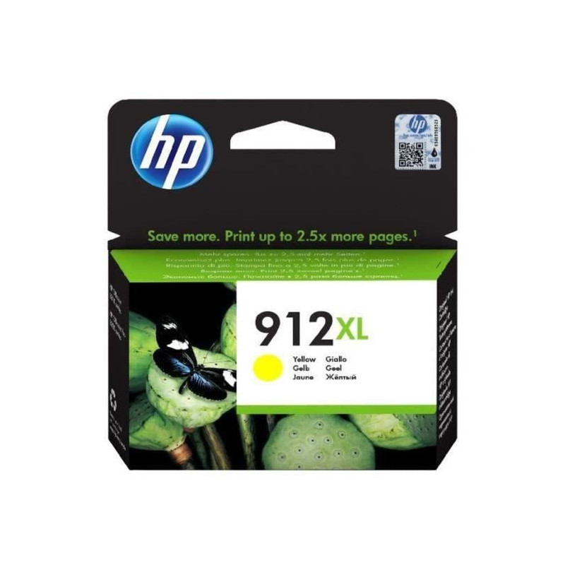HP 912XL Inkjet Cartridge - Yellow - Inkjet - High Yield - 825 pages