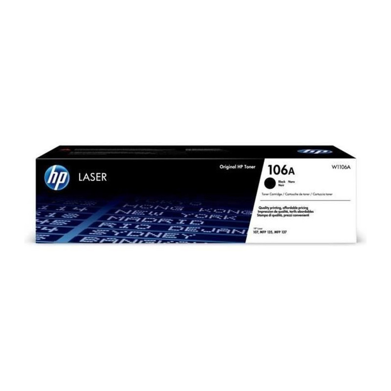 HP 106A W1106A, Original Black Toner Cartridge for HP Laser 107 Printe