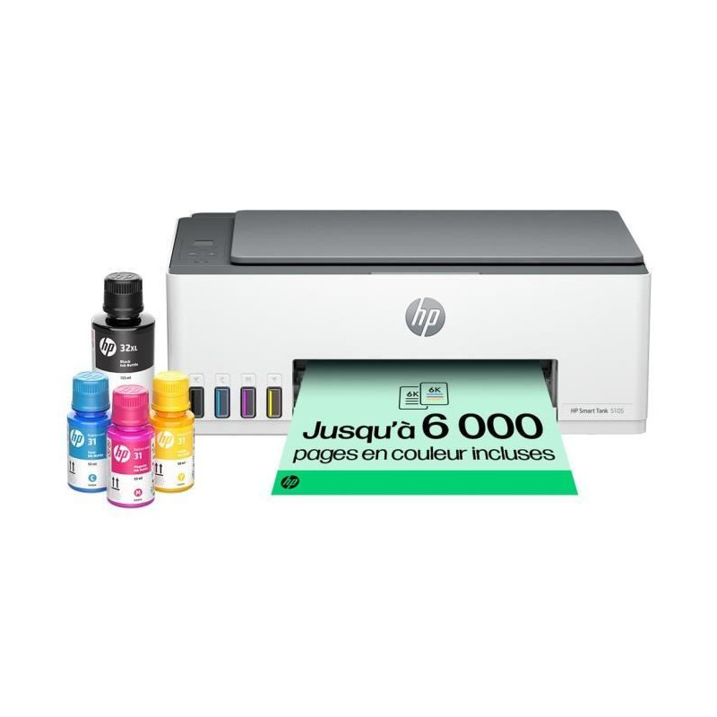 All-in-one printer - HP - Smart Tank 5105 - USB 2.0, Wi-Fi(n), Bluetoo