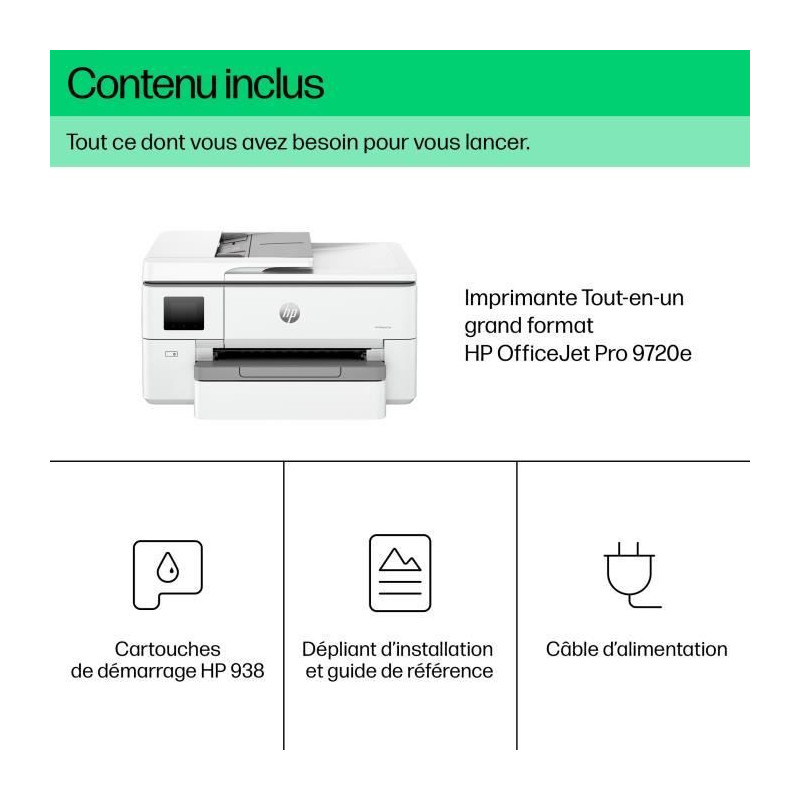 HP OfficeJet Pro 9720e A3 All-in-One Duplex Printer, 3 months Instant