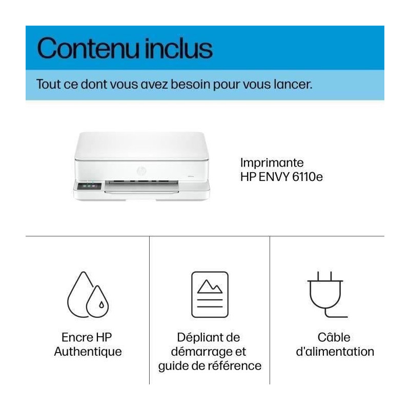 HP Envy 6110e Color Inkjet All-in-One Printer - Copy Scan - 3 months o