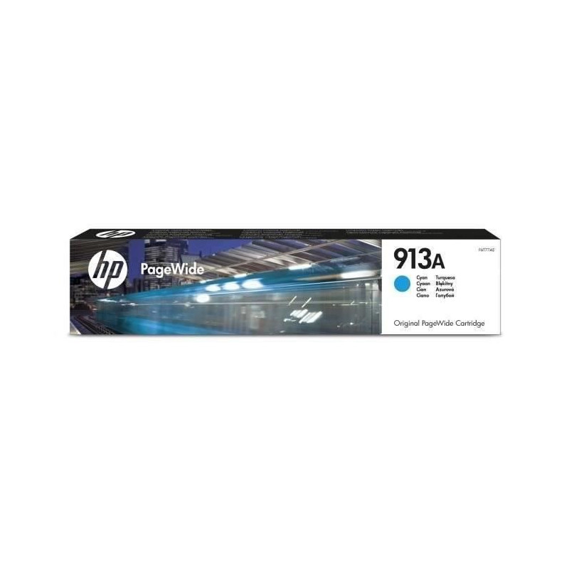 HP 913A Genuine Cyan Ink Cartridge for HP PageWide 377/452/477 (F6T77A