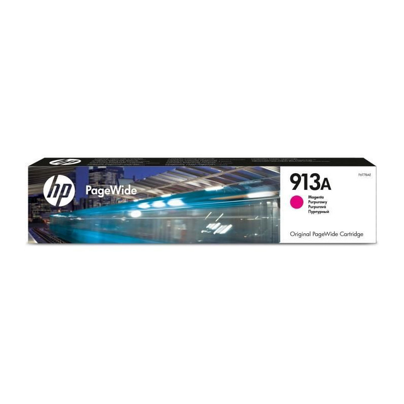HP 913A Genuine Magenta Ink Cartridge for HP PageWide 377/452/477 (F6T