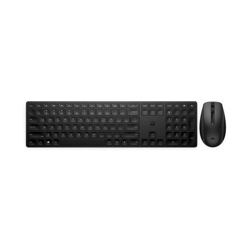 HP 650 Wireless Keyboard Mouse Set - AZERTY - Black - USB Dongle Inter