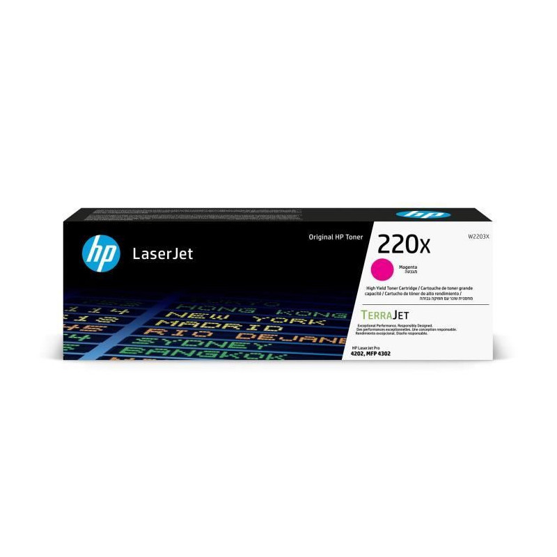 Original HP 220X Magenta High Yield Toner Cartridge (W2203X) for HP La