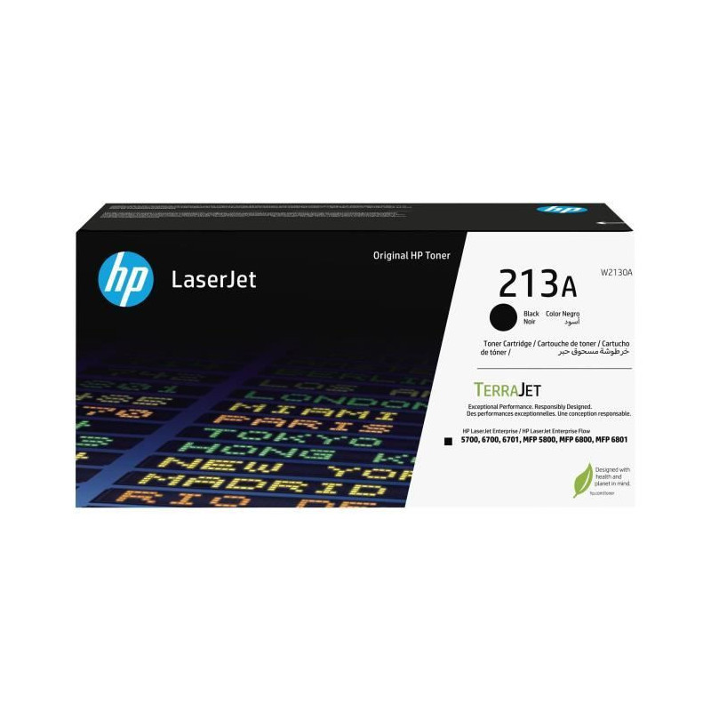 HP 213A Black Genuine Toner Cartridge (W2130A) for HP LaserJet Enterpr