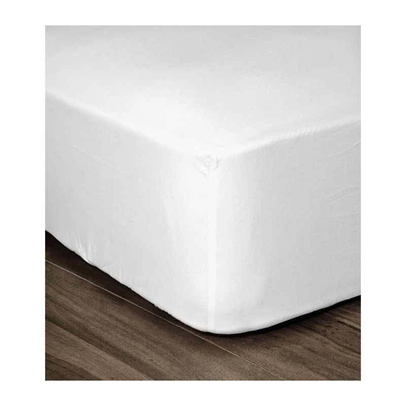 LOVELY HOME Fitted sheet 100% cotton 90x190x25 cm white