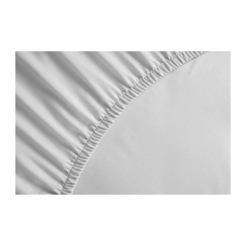 LOVELY HOME Fitted sheet 100% cotton 90x190x25 cm white