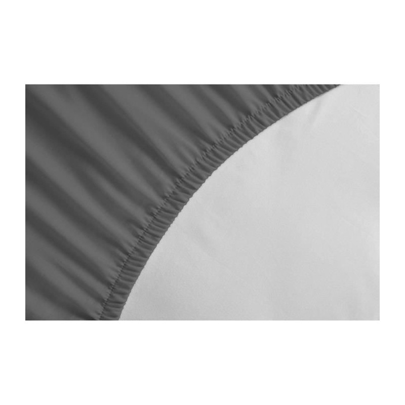 LOVELY HOME Fitted sheet 100% cotton 140x190x25 cm dark gray