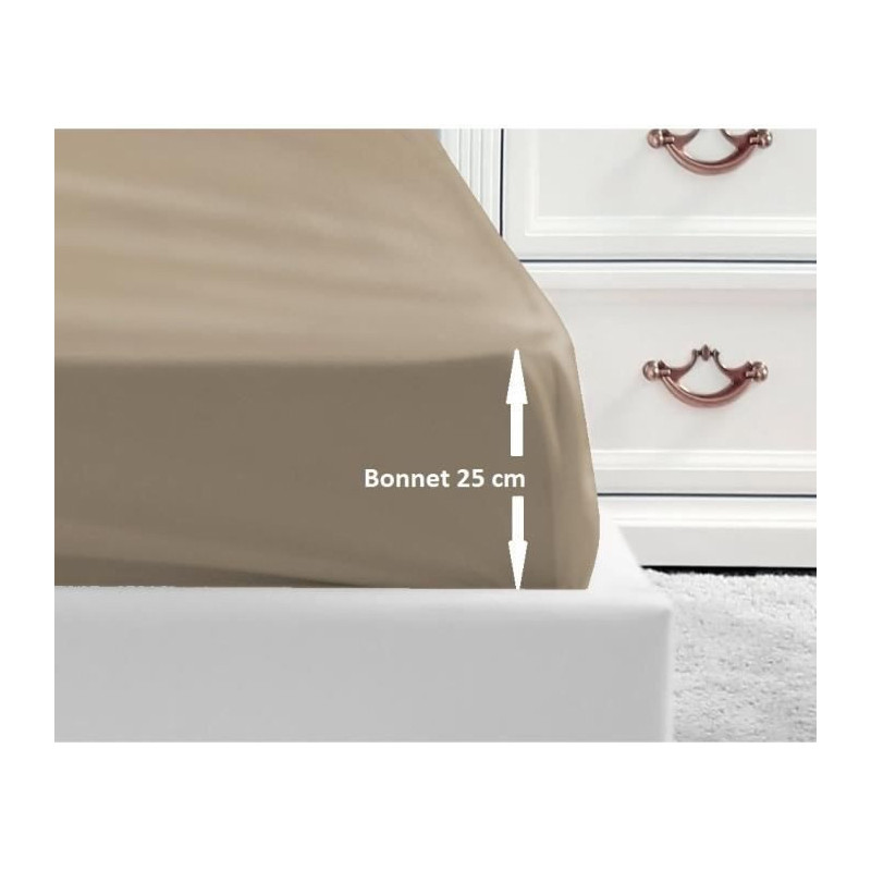 Lovely Home Drap 100% Cotton Cover 180x200x25 cm - Beige