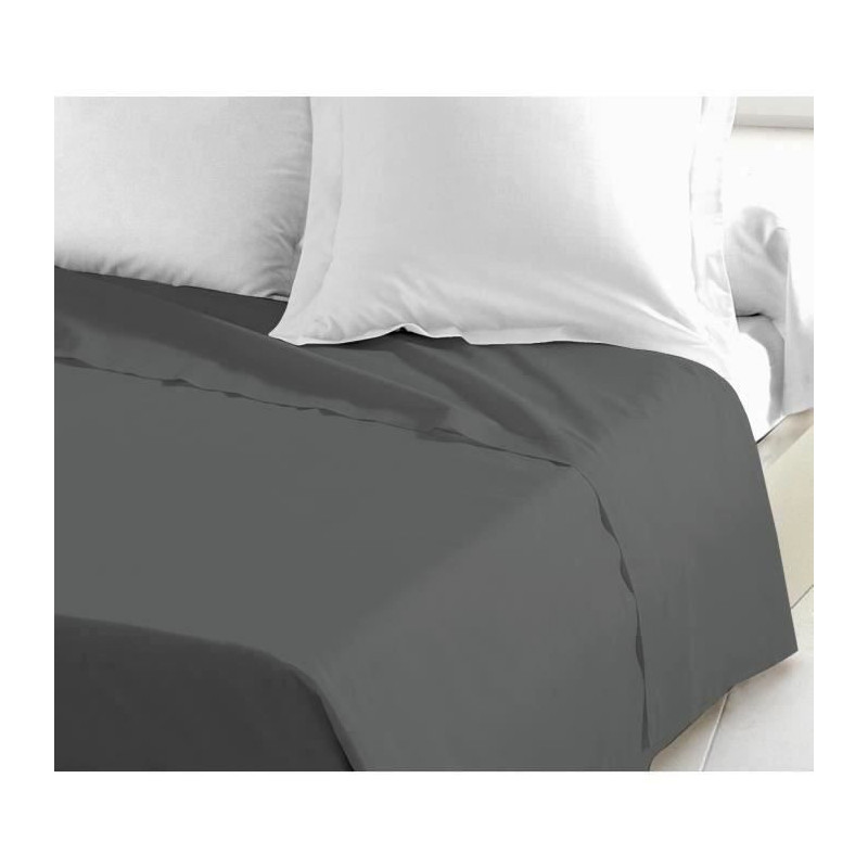 Lovely Home Flat sheet 100% cotton 240x300 cm dark gray