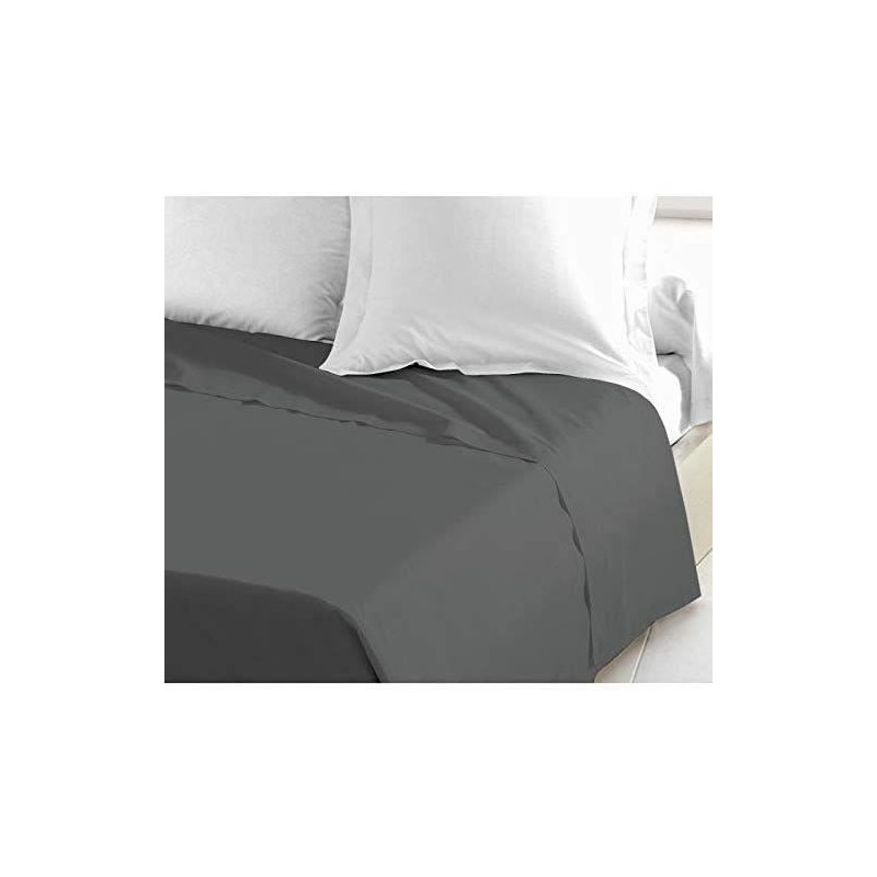 Lovely Home Flat sheet 100% cotton 240x300 cm dark gray