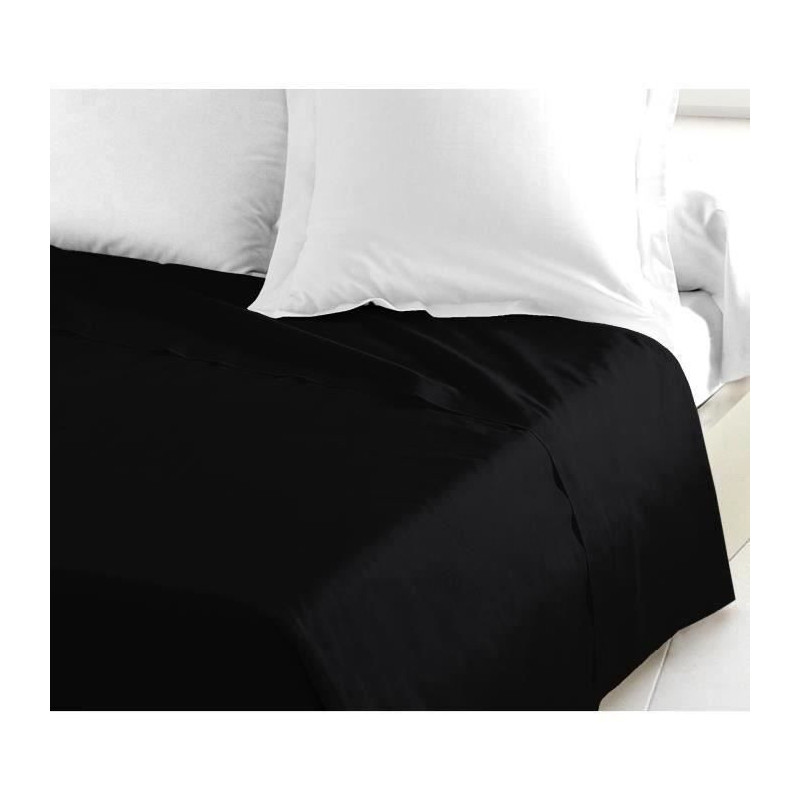 Lovely Home Flat Drap 100% Cotton 240x300 cm Black