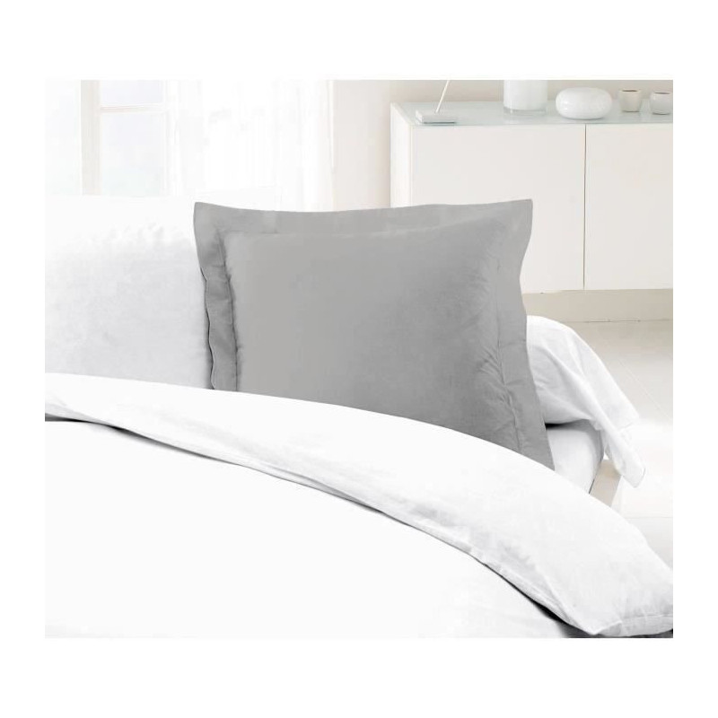 Lovely Home Lot of 2 pillowcases 100% cotton 63x63 cm - Light gray