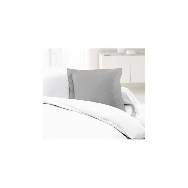 Lovely Home Lot of 2 pillowcases 100% cotton 63x63 cm - Light gray