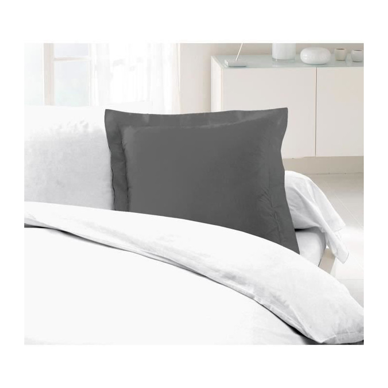 Lovely Home Lot of 2 pillowcases 100% cotton 63x63 cm - Dark gray