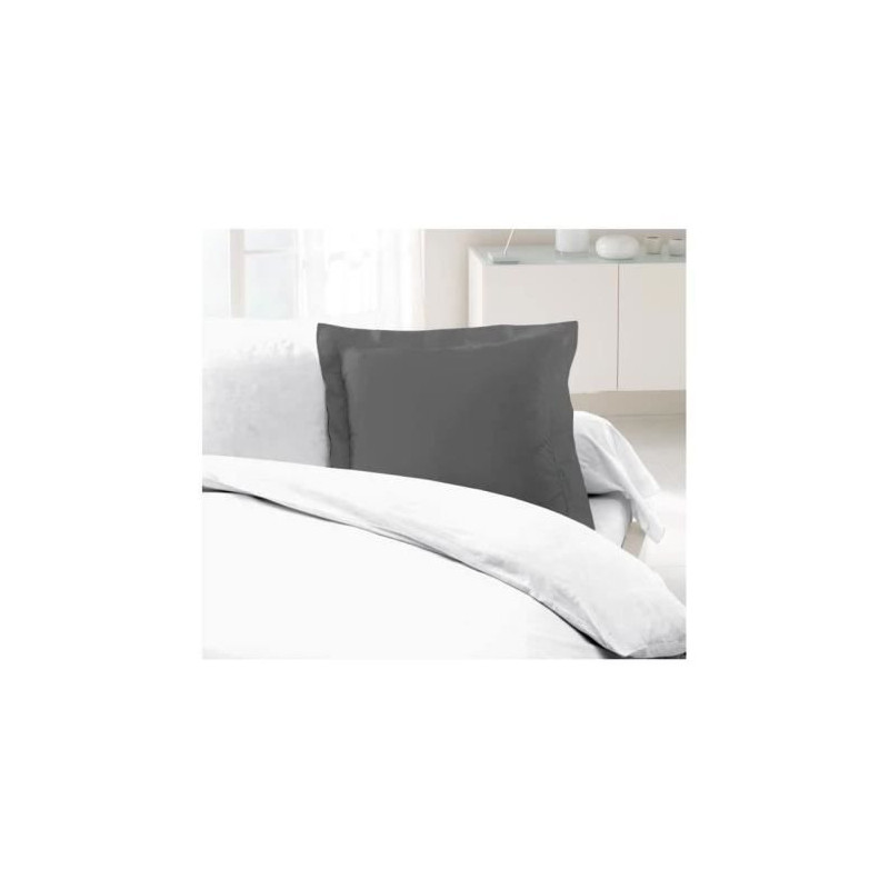 Lovely Home Lot of 2 pillowcases 100% cotton 63x63 cm - Dark gray